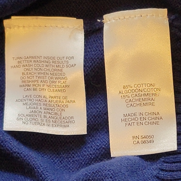 NWT Anne Klein cashmere blend pleated front cowl neck pullover sweater - Picture 3 of 12